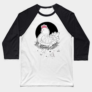 Hen with nestlings Baseball T-Shirt